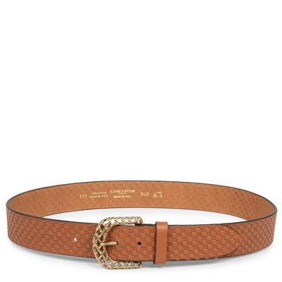 belt - ceinture cuir végétal femme #couleur_cognac