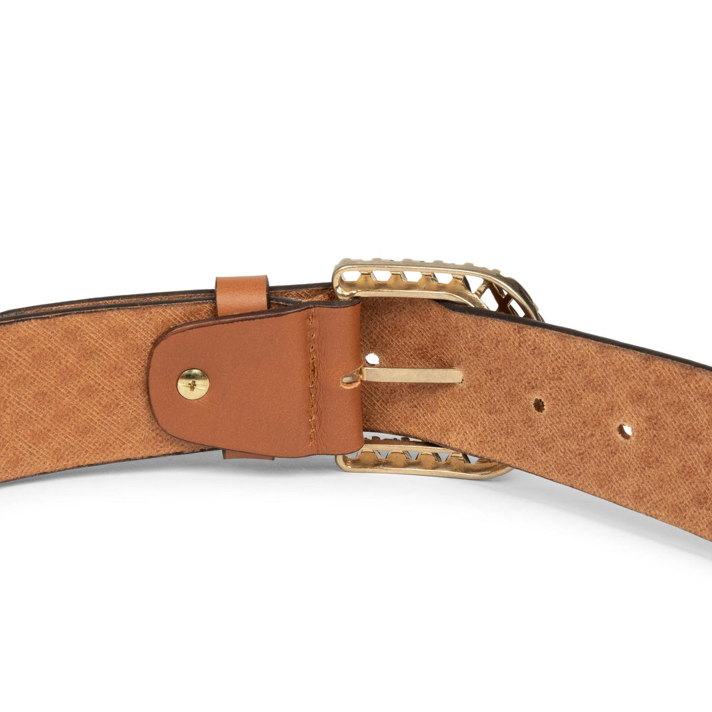 belt - ceinture cuir végétal femme #couleur_cognac