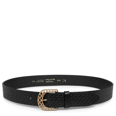 belt - ceinture cuir végétal femme #couleur_noir