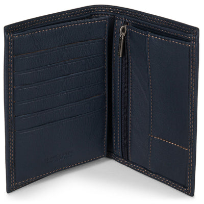 large wallet - soft vintage homme #couleur_bleu-fonce-camel