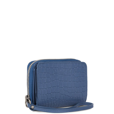 back to back wallet - soft vintage nova #couleur_bleu-saphir-croco