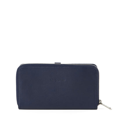 back to back organizer wallet - soft vintage #couleur_bleu-fonc