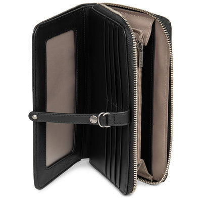 back to back organizer wallet - soft vintage #couleur_noir-croco