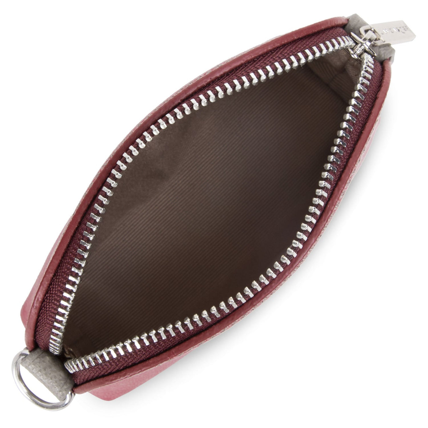 coin purse - saffiano intemporel #couleur_framboise-bordeaux-gris-chaud