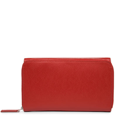 back to back organizer wallet - saffiano intemporel #couleur_rouge