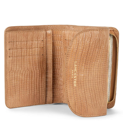 back to back wallet - exotic croco cn #couleur_camel-lzard