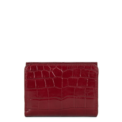back to back wallet - exotic croco cn #couleur_carmin
