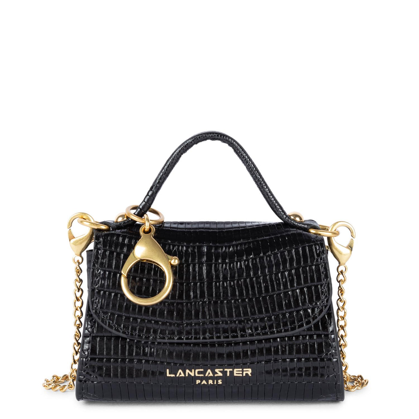 mini coin purse - exotic lézard & croco cn #couleur_noir-lzard