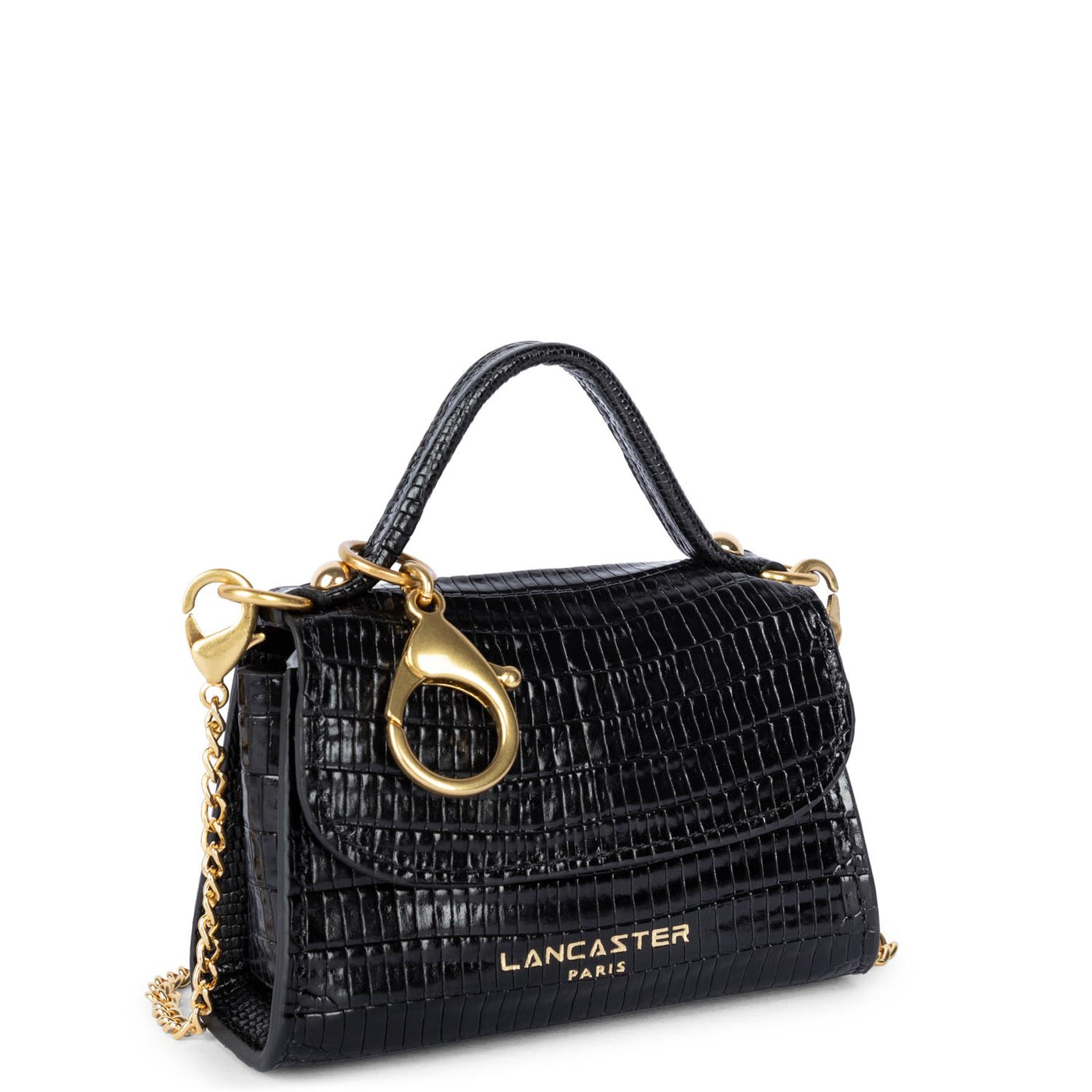 mini coin purse - exotic lézard & croco cn #couleur_noir-lzard