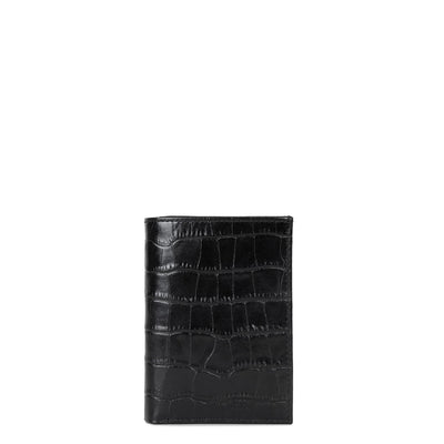 wallet - croco homme #couleur_noir