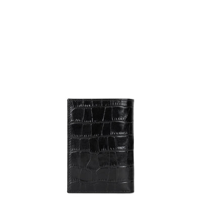 wallet - croco homme #couleur_noir