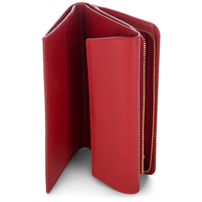 back to back organizer wallet - smooth or #couleur_rouge