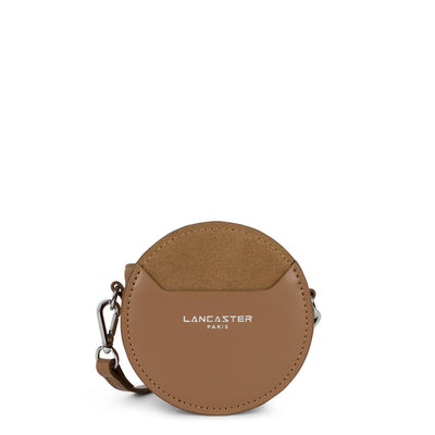 mini round coin purse - smooth lune #couleur_camel