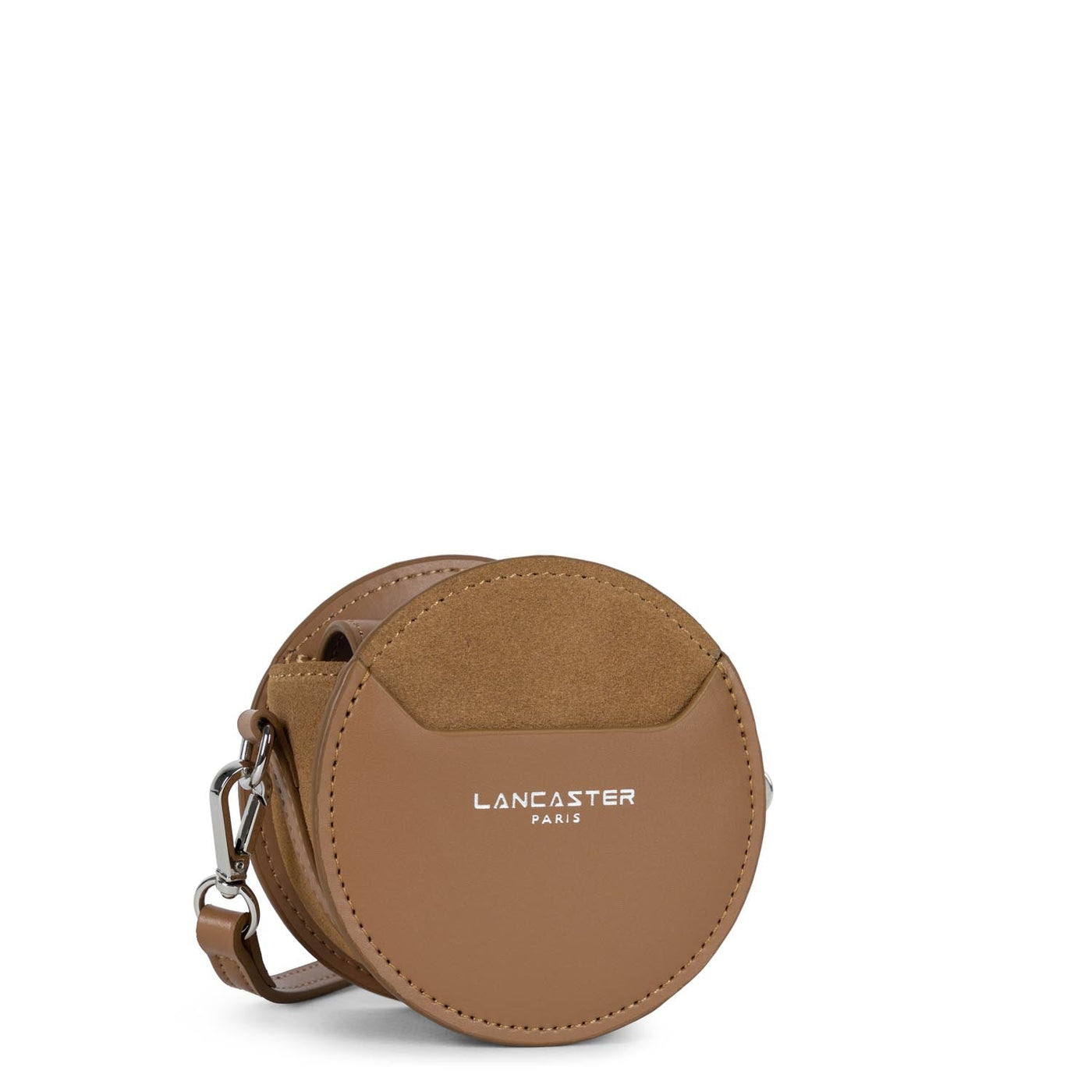 mini round coin purse - smooth lune #couleur_camel