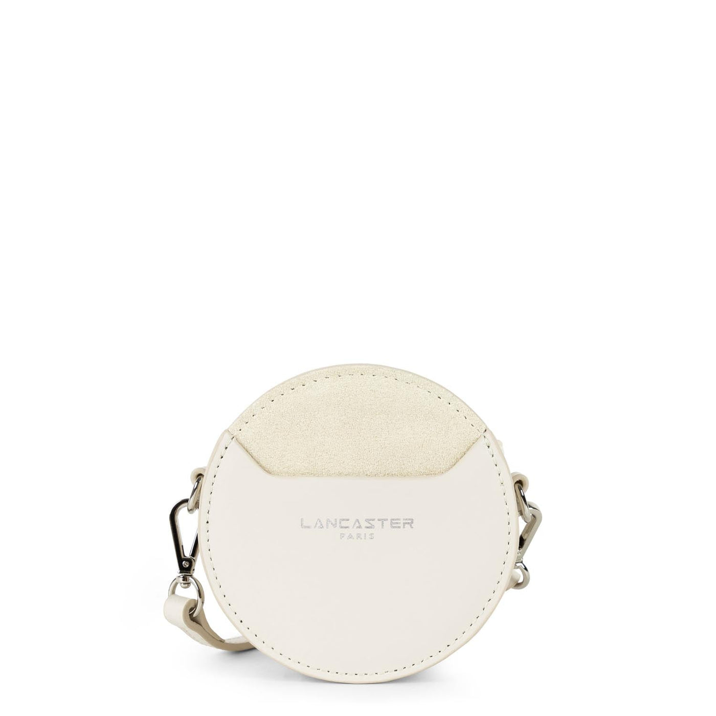 mini round coin purse - smooth lune #couleur_ecru