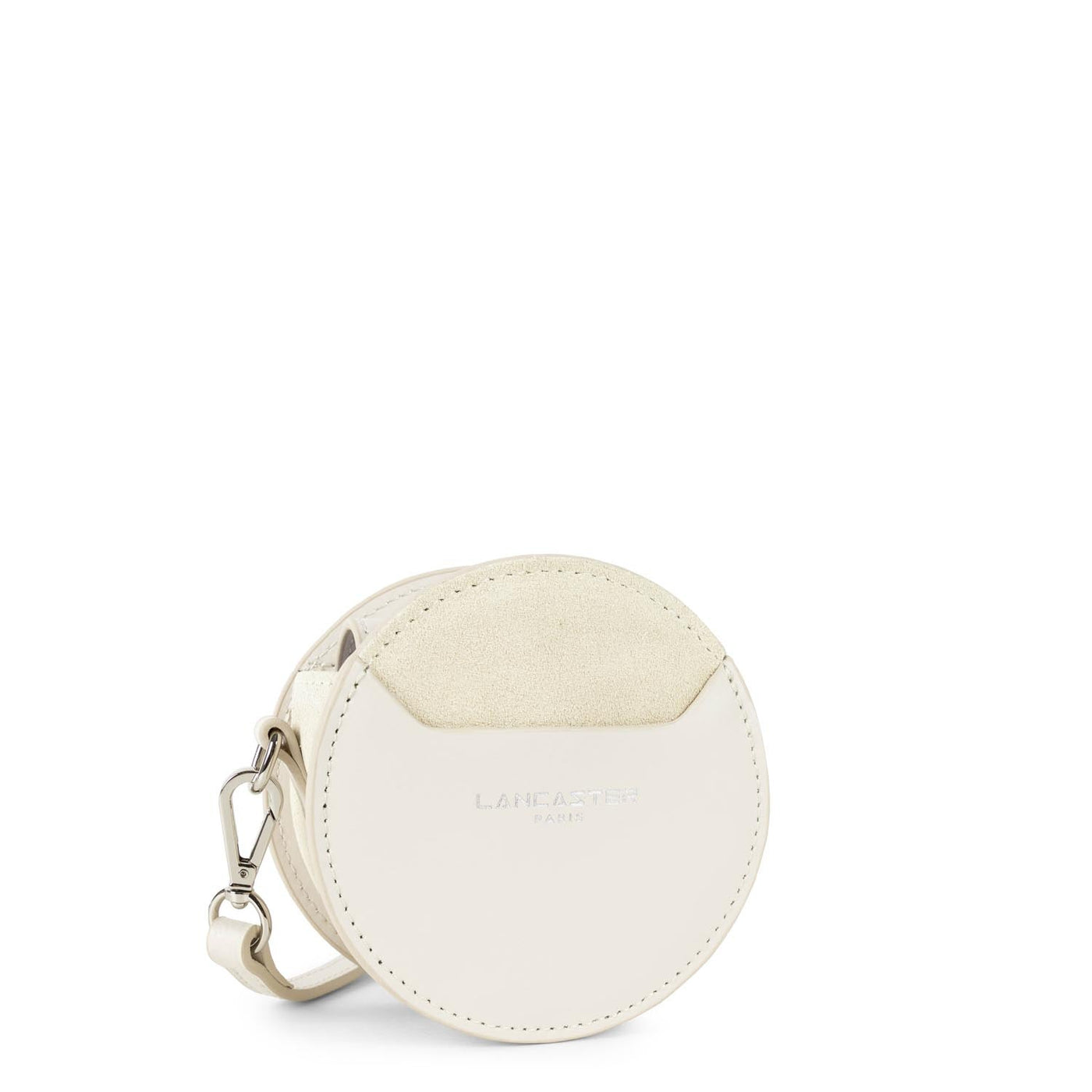 mini round coin purse - smooth lune #couleur_ecru