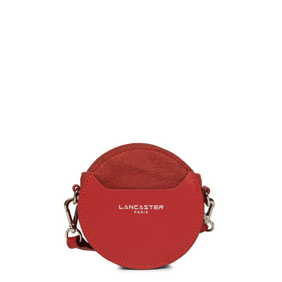 mini round coin purse - smooth lune #couleur_rouge