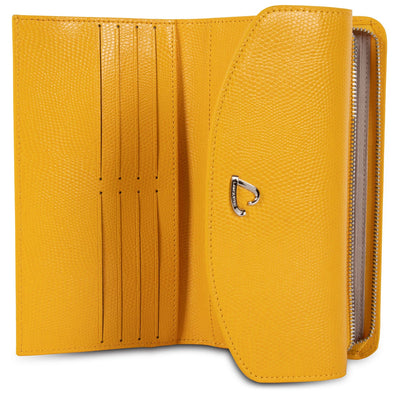 back to back organizer wallet - lucertola #couleur_jaune