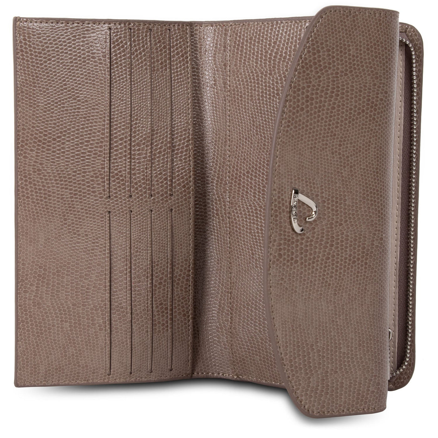 back to back organizer wallet - lucertola #couleur_taupe