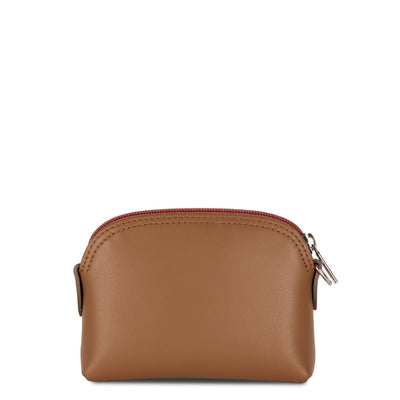 coin purse - smooth #couleur_camel-potiron-vison