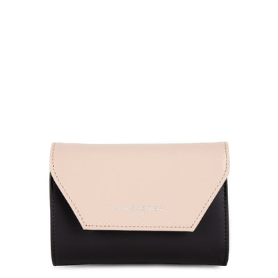 back to back wallet - smooth #couleur_noir-nude-clair-nude-fonc
