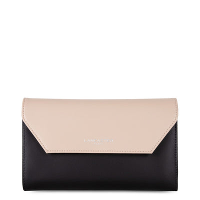 back to back organizer wallet - smooth #couleur_noir-nude-clair-nude-fonc