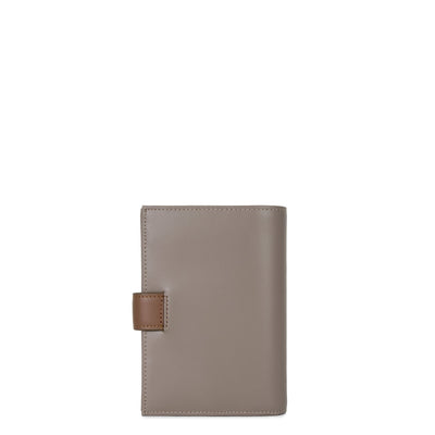 wallet - smooth #couleur_taupe-gingembre-vison