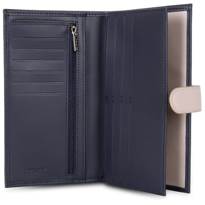 checkbook holder - smooth #couleur_bleu-fonc-galet-ros-pastque