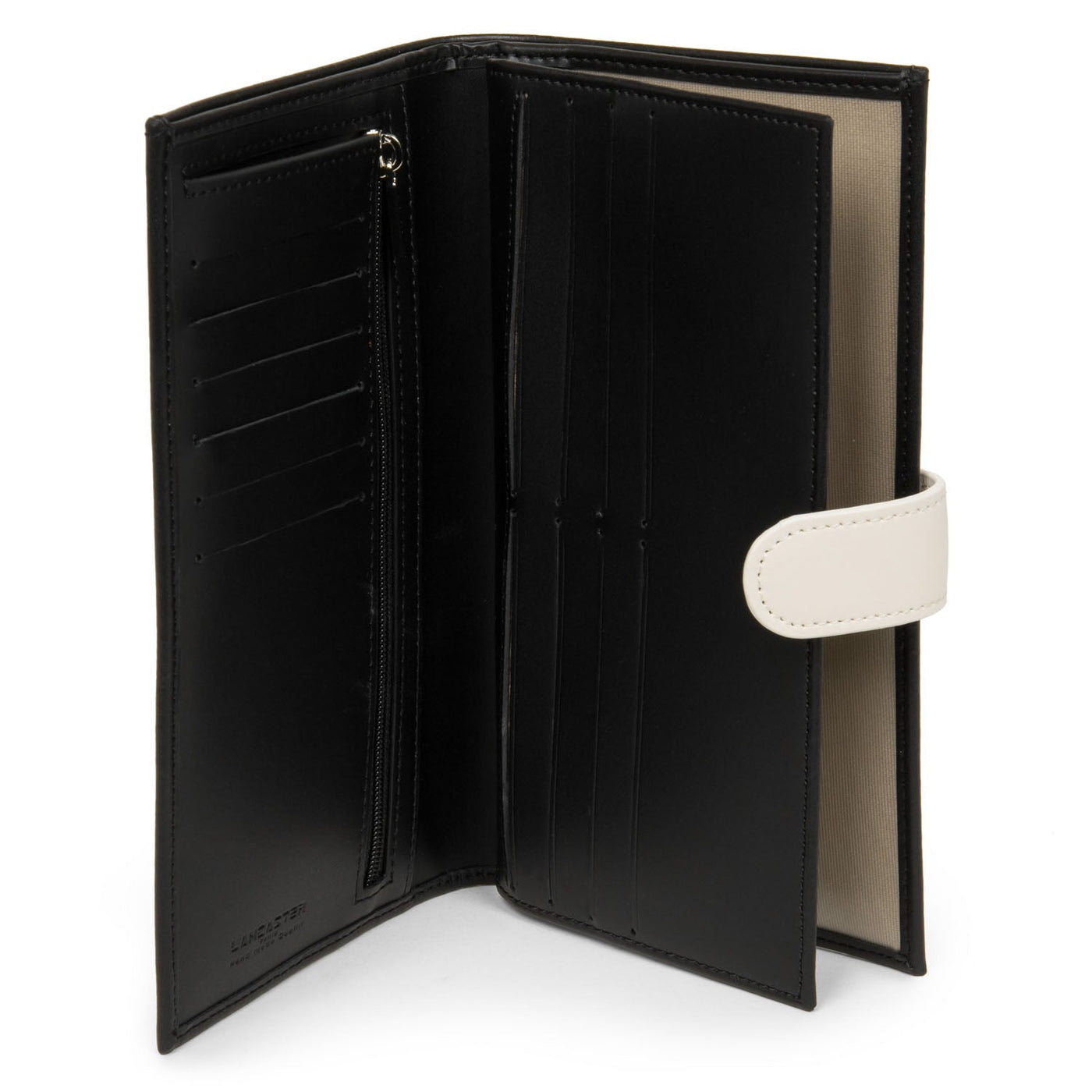 checkbook holder - smooth #couleur_noir-ecru-galet-ros