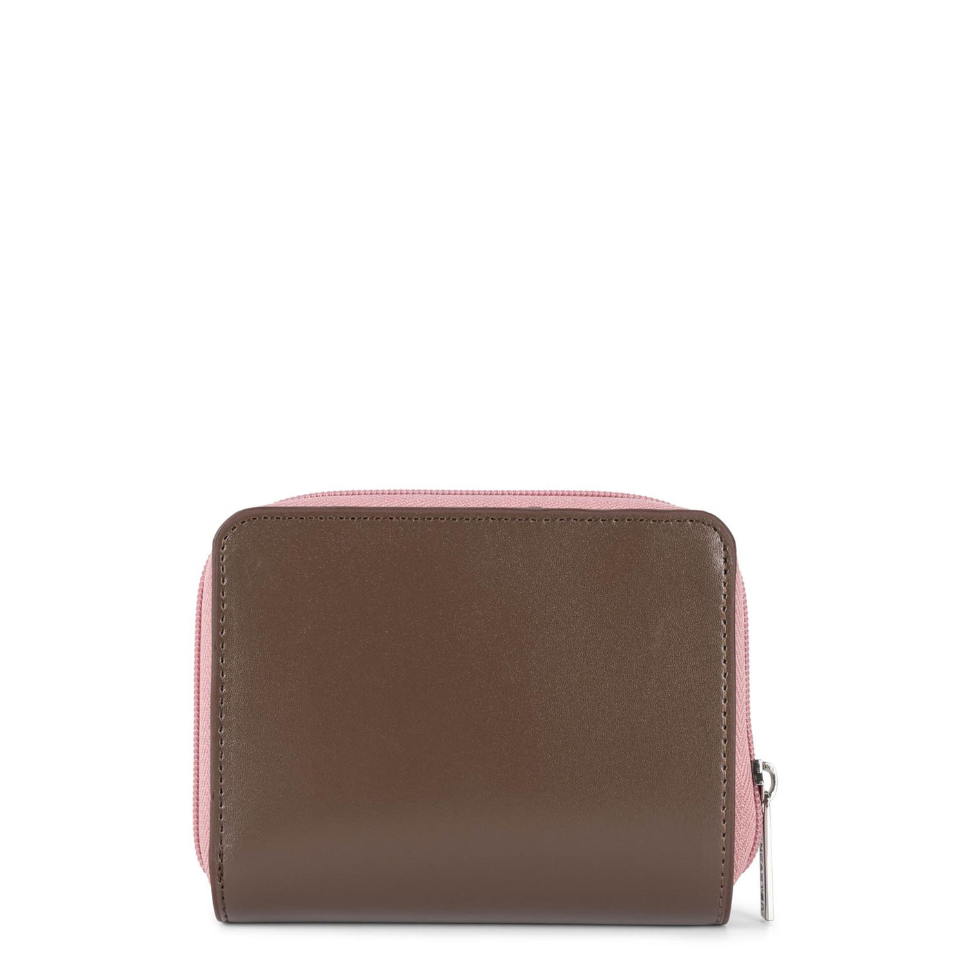 back to back wallet - smooth #couleur_marron-rose-antic-nude