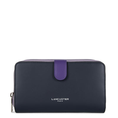 back to back organizer wallet - smooth #couleur_bleu-fonc-mauve-violet