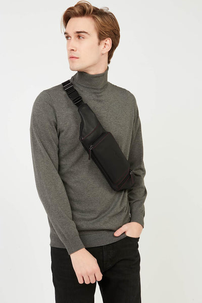 belt bag - soft vintage homme #couleur_noir-rouge