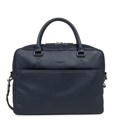 large portfolio document holder bag - soft vintage homme #couleur_bleu-fonc-camel