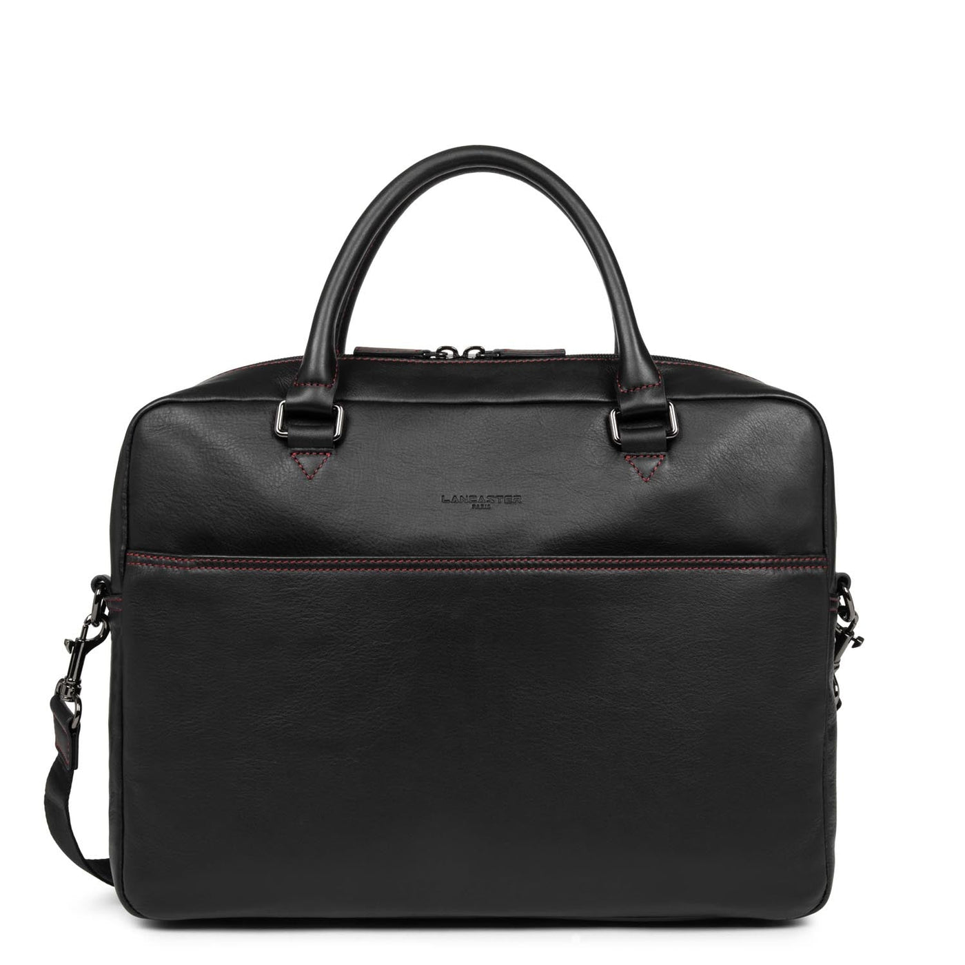 large portfolio document holder bag - soft vintage homme #couleur_noir-rouge