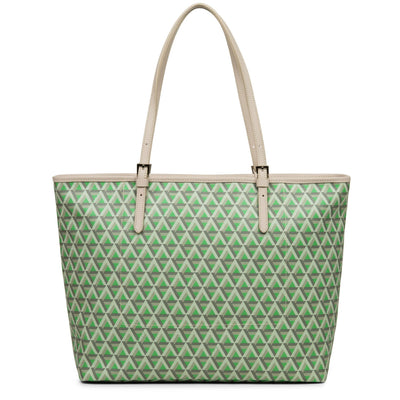 large tote bag - ikon #couleur_vert-prairie-beige