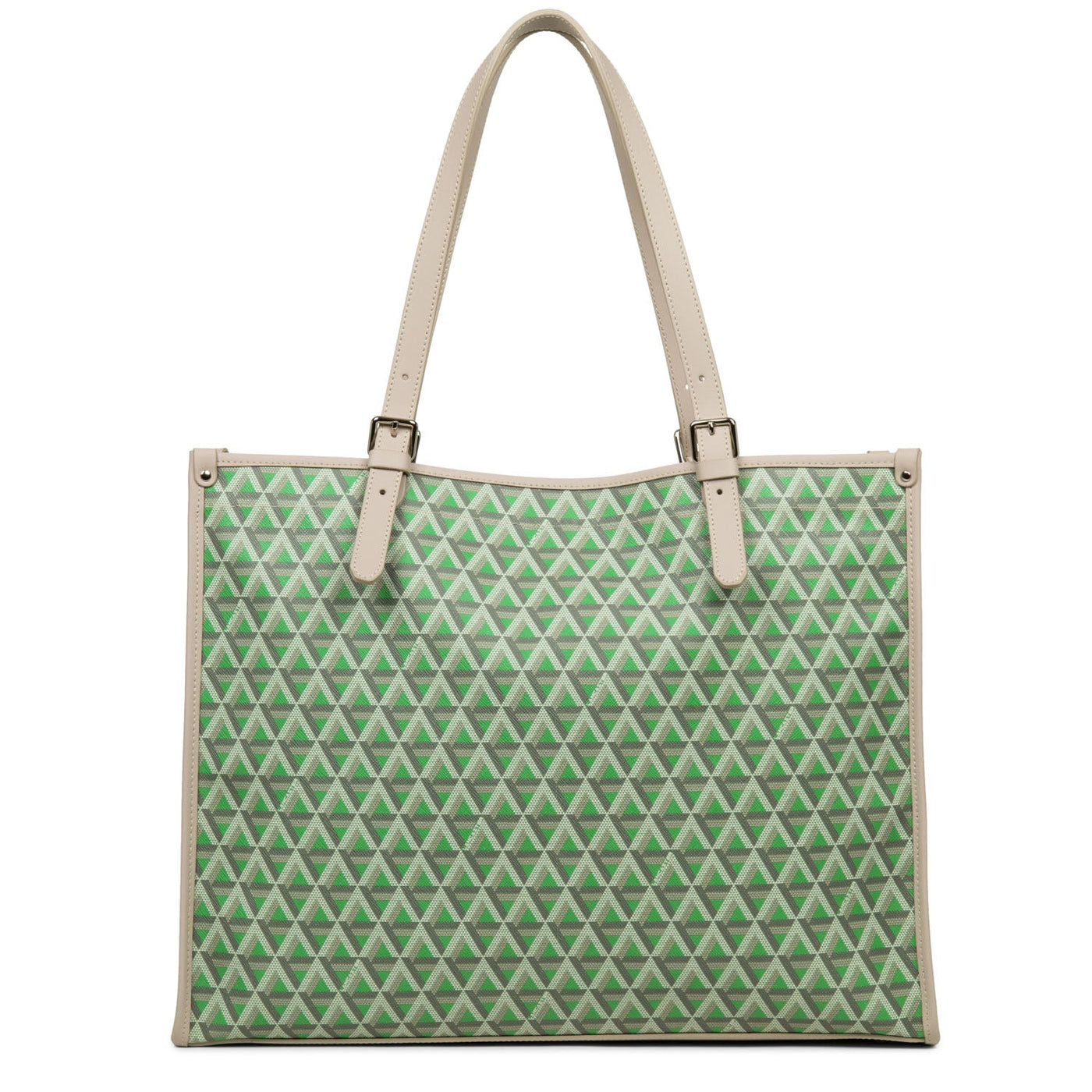 large tote bag - ikon #couleur_vert-prairie-beige