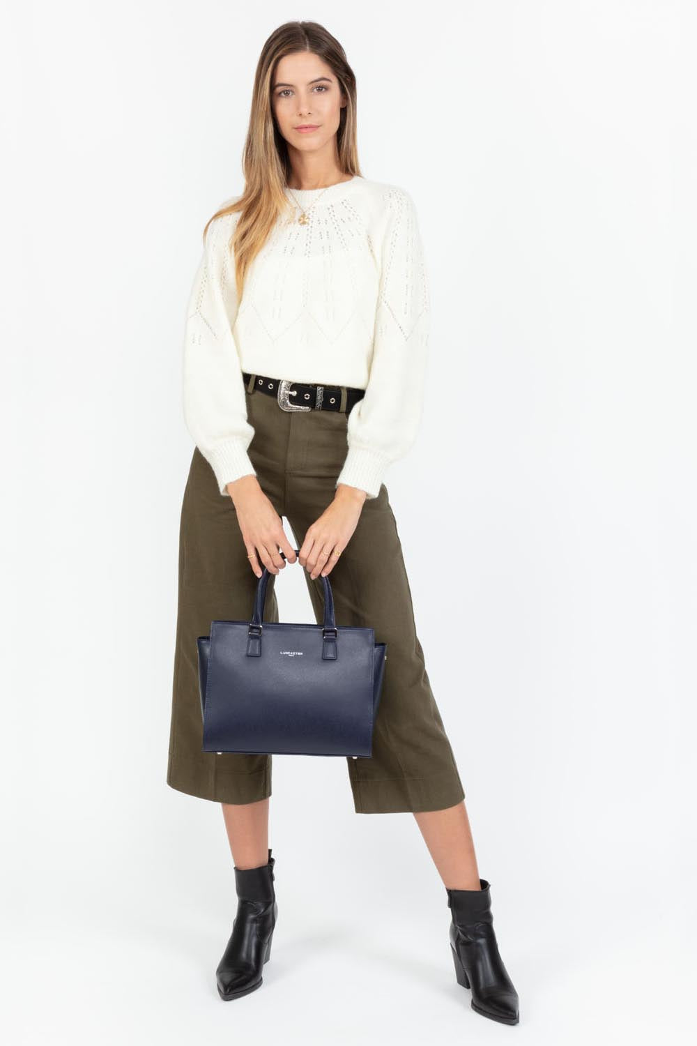 handbag - saffiano intemporel #couleur_bleu-fonc
