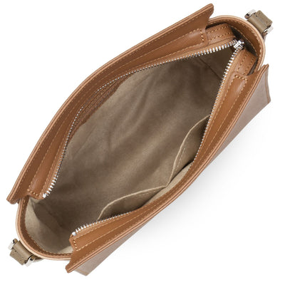 crossbody bag - saffiano intemporel #couleur_camel-nude-vison