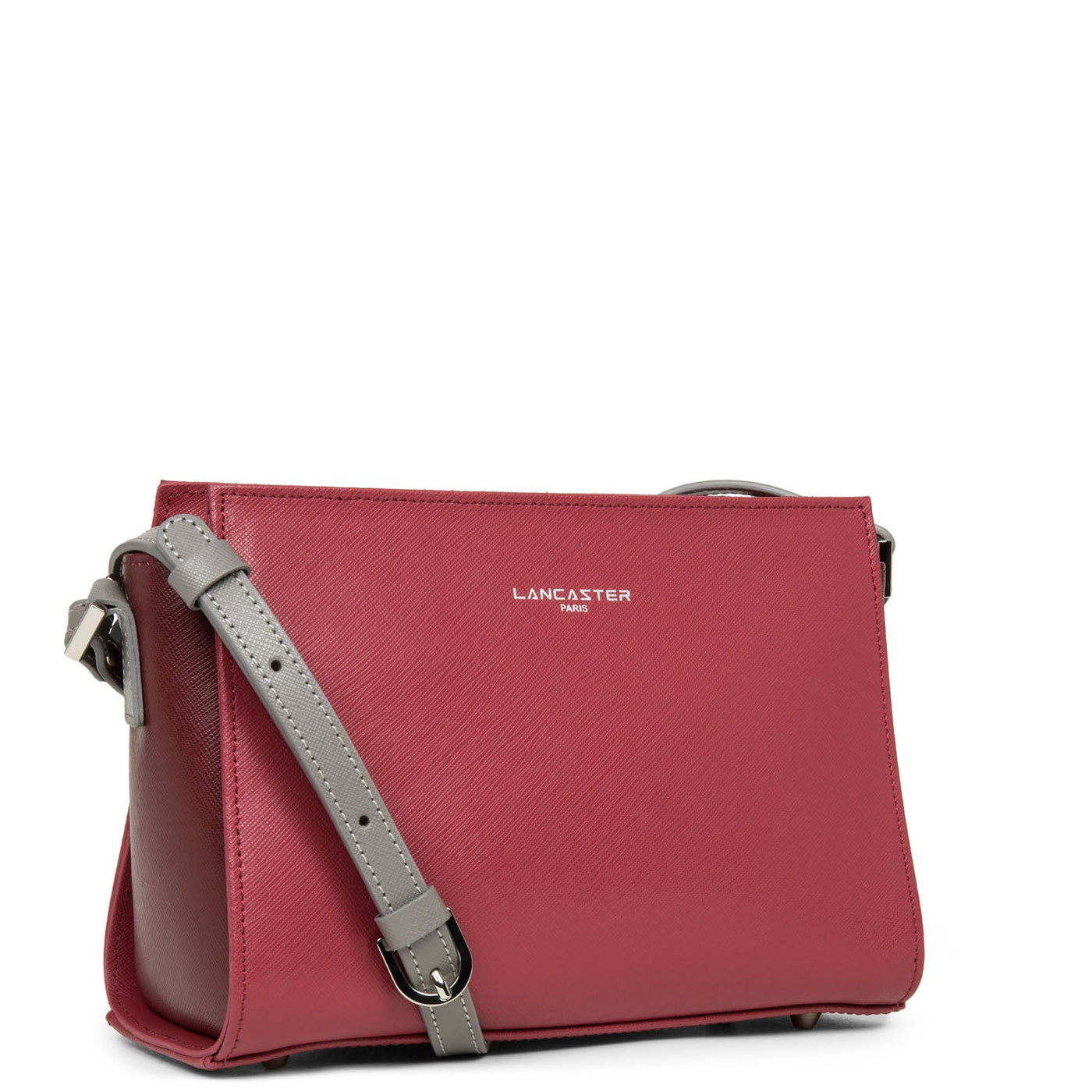 crossbody bag - saffiano intemporel #couleur_framboise-bordeaux-gris-chaud