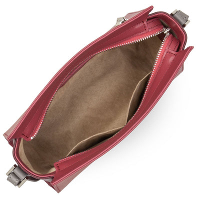 crossbody bag - saffiano intemporel #couleur_framboise-bordeaux-gris-chaud