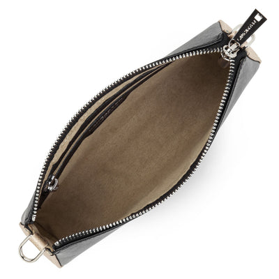 crossbody bag - saffiano intemporel #couleur_noir-champagne-ivoire
