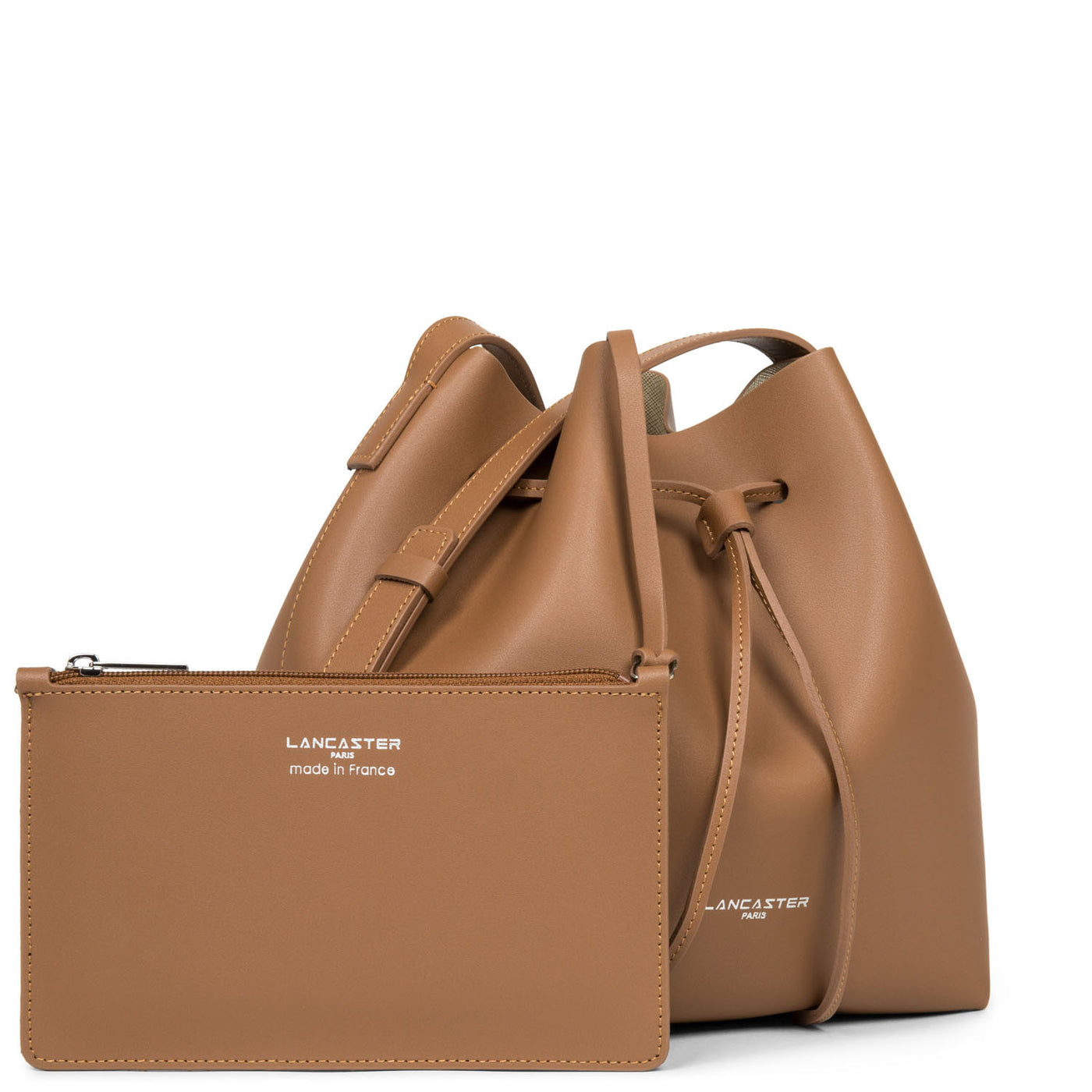 large bucket bag - pur & element city #couleur_camel-in-champagne