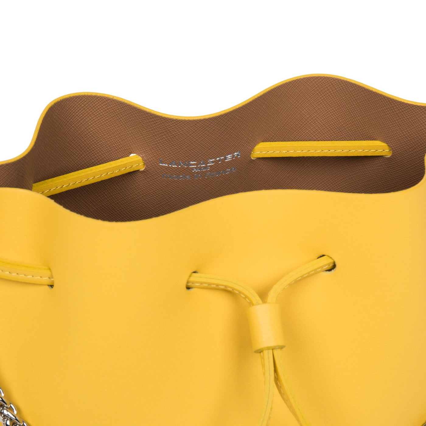 small bucket bag - pur & element city #couleur_jaune-in-camel