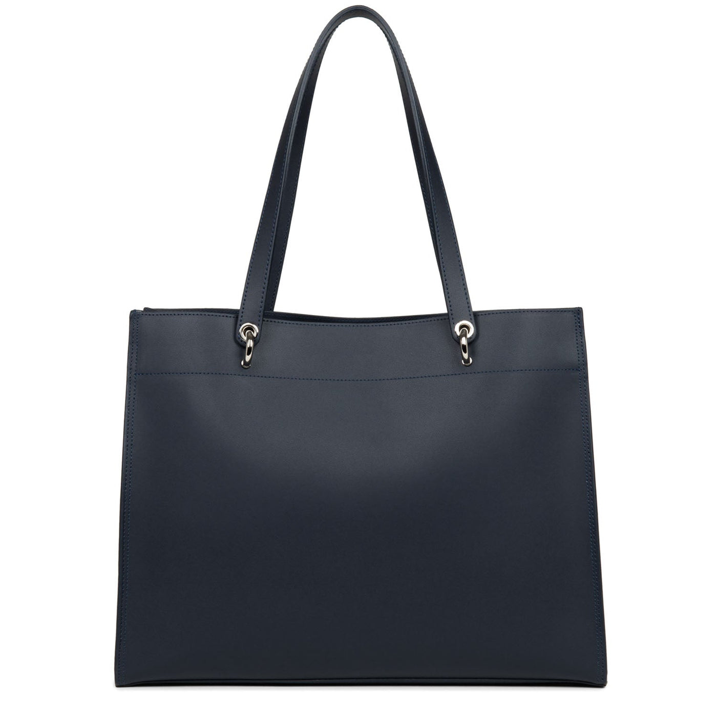 large tote bag - pur & element city #couleur_bleu-fonc-in-argent