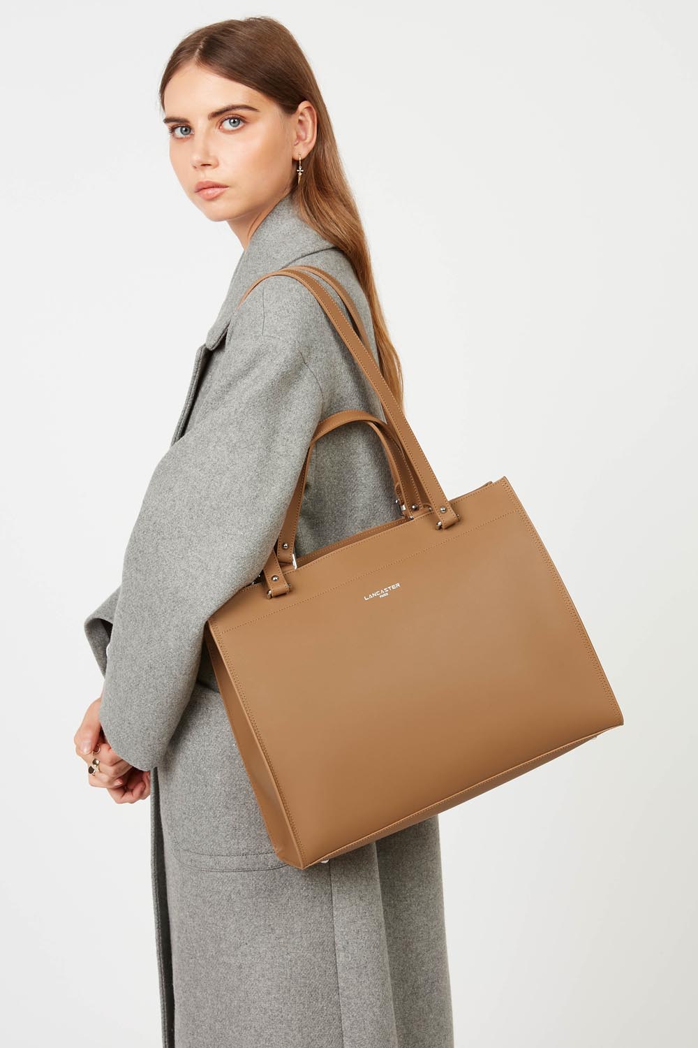 tote bag - pur & element city #couleur_camel-in-champagne