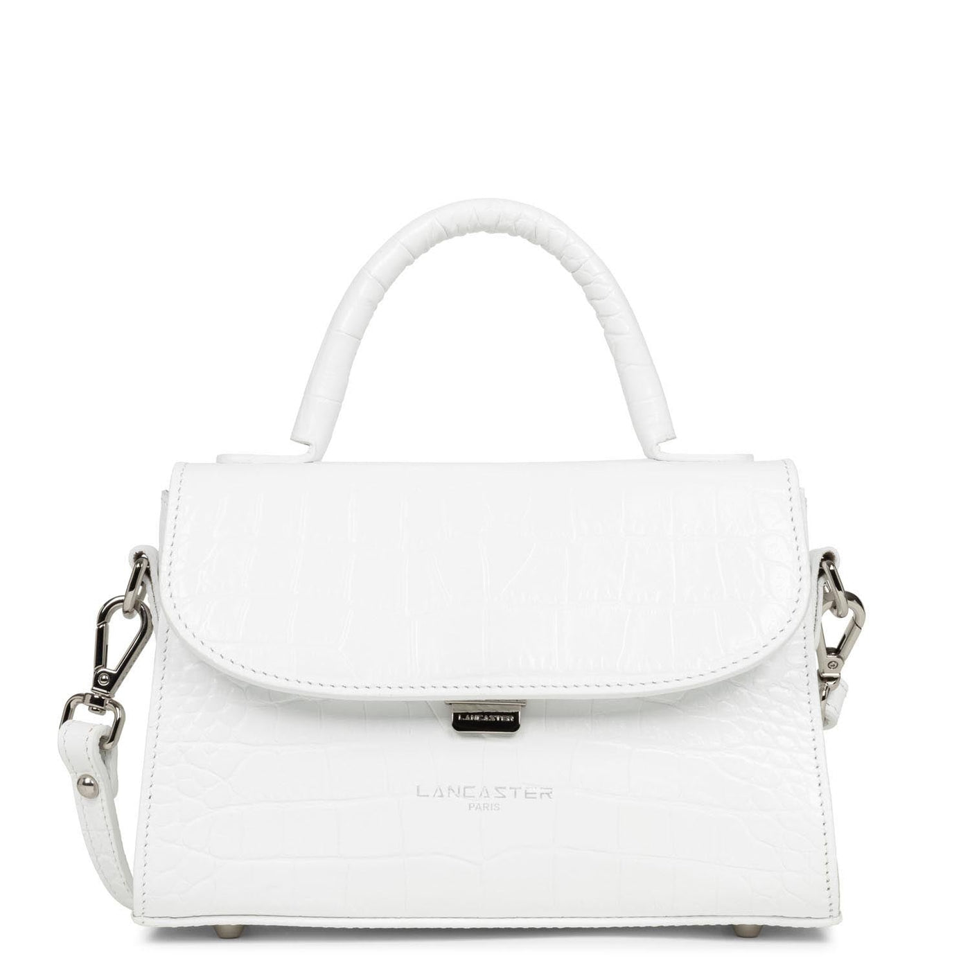 small handbag - exotic lézard & croco fr #couleur_blanc