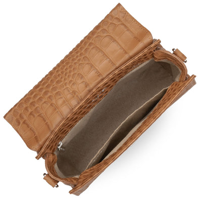 small handbag - exotic lézard & croco fr #couleur_camel