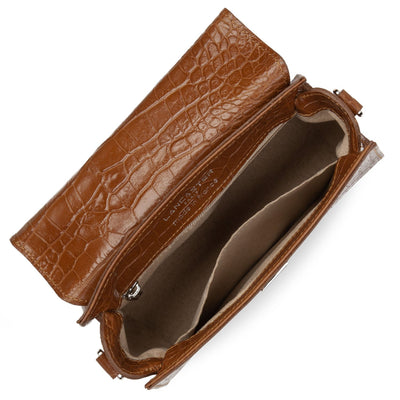 small handbag - exotic lézard & croco fr #couleur_caramel