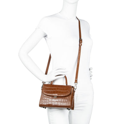 small handbag - exotic lézard & croco fr #couleur_caramel