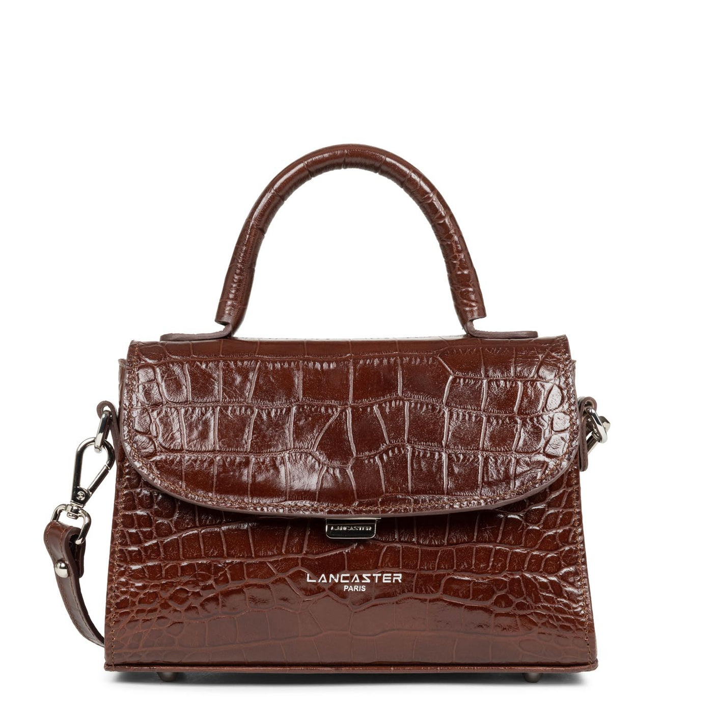 small handbag - exotic lézard & croco fr #couleur_chataigne